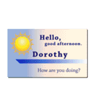 名刺風日常会話『Dorothy』専用（個別スタンプ：2）