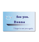 名刺風日常会話『Donna』専用（個別スタンプ：40）