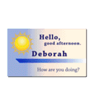 名刺風日常会話『Deborah』専用（個別スタンプ：2）