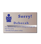 名刺風日常会話『Deborah』専用（個別スタンプ：8）