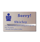 名刺風日常会話『Shirley』専用（個別スタンプ：8）