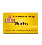 名刺風日常会話『Shirley』専用（個別スタンプ：35）