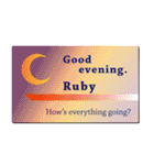 名刺風日常会話『Ruby』専用（個別スタンプ：3）