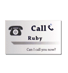 名刺風日常会話『Ruby』専用（個別スタンプ：33）