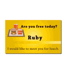 名刺風日常会話『Ruby』専用（個別スタンプ：35）