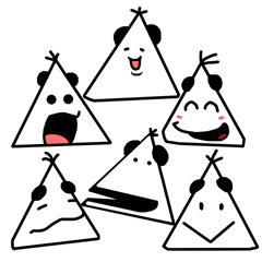 [LINEスタンプ] パンダさんかく ▲▲▲