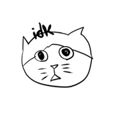 [LINEスタンプ] idk猫