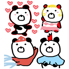 [LINEスタンプ] はたらくパンダたち ワーキングパンダ