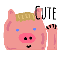 [LINEスタンプ] Hello cute piggyの画像（メイン）