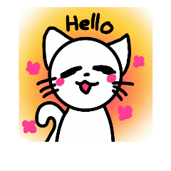 [LINEスタンプ] white caty