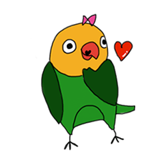 [LINEスタンプ] インコのもずくちゃんの画像（メイン）