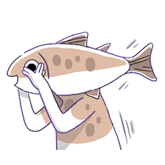 [LINEスタンプ] Today's Fish Head is sold out！