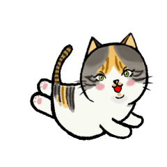 [LINEスタンプ] 三毛猫のミケちゃん