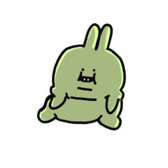 [LINEスタンプ] Greenish bunny