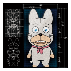 [LINEスタンプ] ブラック＆ ブルー＆ ピンク