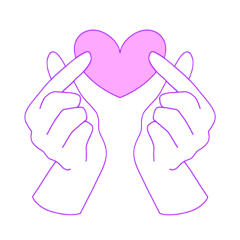 [LINEスタンプ] 恋とハンドサイン