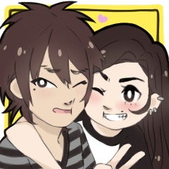 [LINEスタンプ] Yuu and Yani's chat