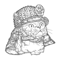 [LINEスタンプ] サムライ猫