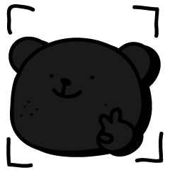 [LINEスタンプ] Charcoal Bear