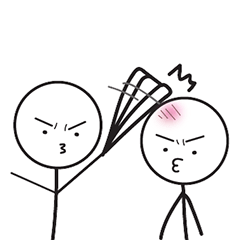 [LINEスタンプ] Round Head Guys.