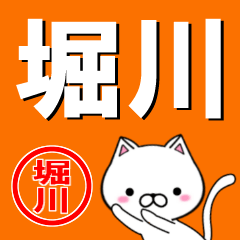 [LINEスタンプ] 超★堀川(ほりかわ・ホリカワ)なネコの画像（メイン）