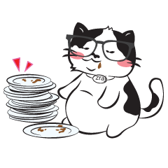 [LINEスタンプ] Birthmark Cat's Story(English Version)