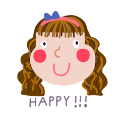 [LINEスタンプ] Jolie is so happy