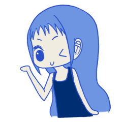 [LINEスタンプ] Blue girl~