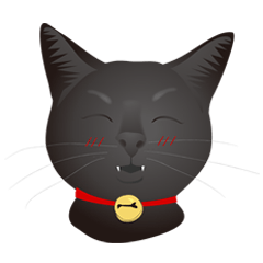 [LINEスタンプ] 黒猫ルカの画像（メイン）