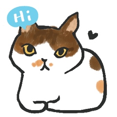 [LINEスタンプ] hi hi Calico cat