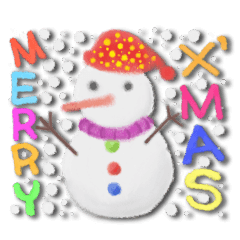 [LINEスタンプ] Merry Christmas with Snowman！