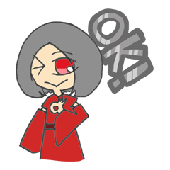 [LINEスタンプ] red king and her friend