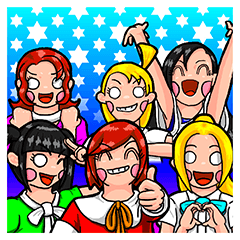 [LINEスタンプ] Cutie Six