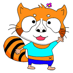 [LINEスタンプ] Garlic nose raccoon