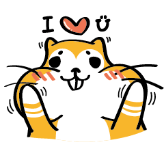 [LINEスタンプ] Love eat squirrel