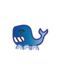 [LINEスタンプ] whale-well-whale