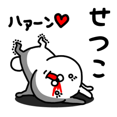 [LINEスタンプ] せつこ専用うさぎ名前スタンプ