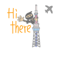 [LINEスタンプ] 忍者の空間（英語）