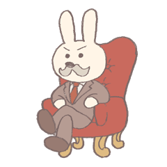 [LINEスタンプ] うさぎ社長