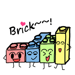 [LINEスタンプ] Building Blocks 4321