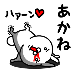 [LINEスタンプ] あかね専用うさぎ名前スタンプ