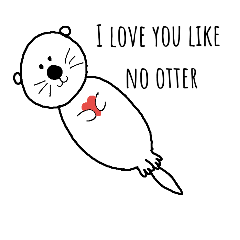 [LINEスタンプ] Otterly Amazing Puns