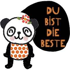 [LINEスタンプ] Pandy in Deutsch, You are the best.