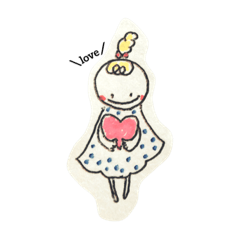 [LINEスタンプ] ふわふわ女の子