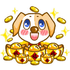 [LINEスタンプ] Lovely puppy Jimmy - Year Of Puppy
