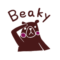 [LINEスタンプ] Brown Bear Beaky