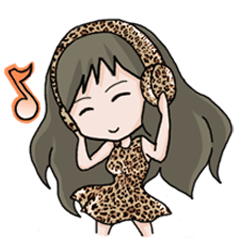 [LINEスタンプ] Cheetah Girl ！ She is coming！