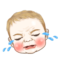 [LINEスタンプ] Baby cute face expressionの画像（メイン）