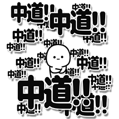 [LINEスタンプ] 中道さんデカ文字シンプル