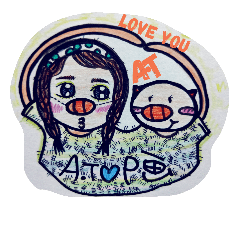 [LINEスタンプ] A.T love po painting
